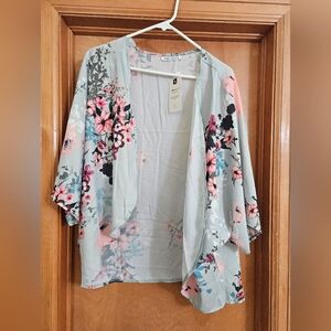 Floral Sheer Kimono Cardigan